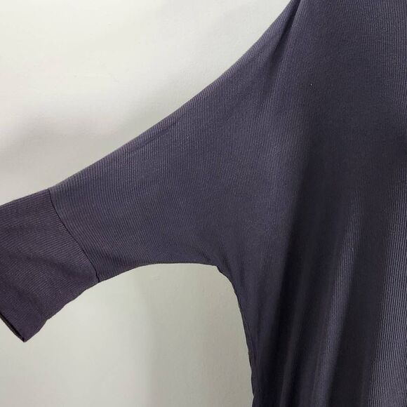 Michael Lauren Dark Gray Ribbed Knit Layered Back Tunic NWT Size XS - Picture 4 of 11